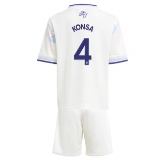 Aston Villa Ezri Konsa #4 Maglia Gara Terza Repliche 2025-26 Bambino Maniche Corte